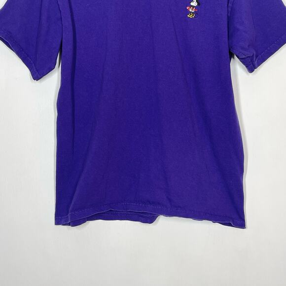 Vintage Disney World T-Shirt Womens Sz Small Purple Minnie Mouse Embroidered Top - Picture 4 of 7